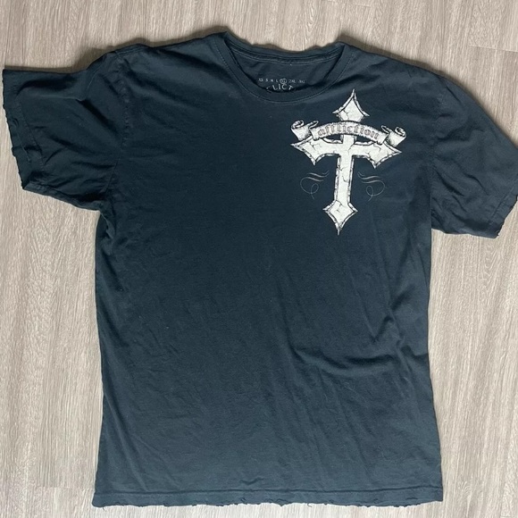 MEN’S AFFLICTION LIVE FAST T-SHIRT SHORT SLEEVE XL Single Stitch Made In USA - Picture 2 of 5